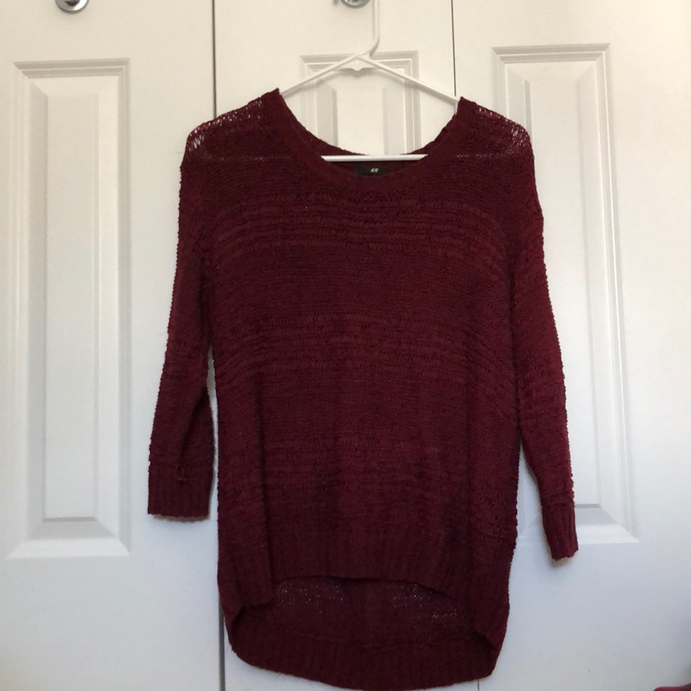 Maroon knit sweater